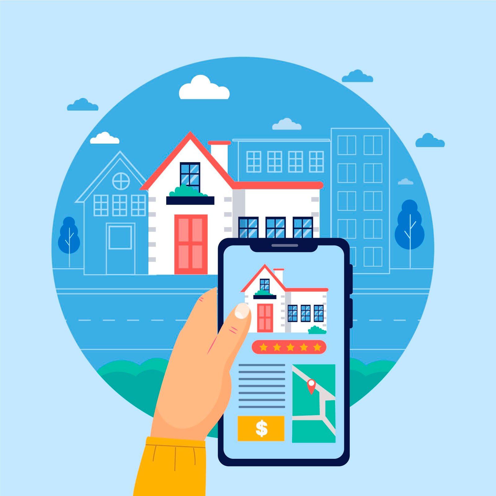 Visual of a Real Estate mobile application of Oshawa Canada